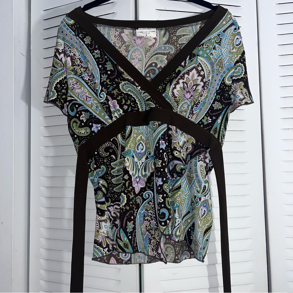2000s pattern blouse